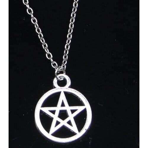 New Fashion Necklace 24x24mm star pentagram Pendants Short Long Women Men Colar Gift Jewelry Choker