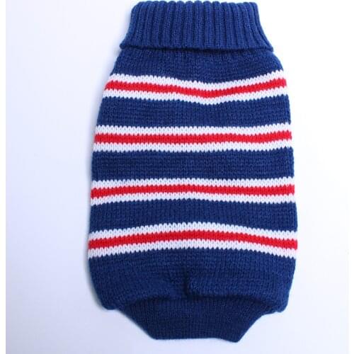 Dog Pet Striped Sweater Hoodie Cat Puppy Coat Jacket Jumper Christmas Warm Clothes