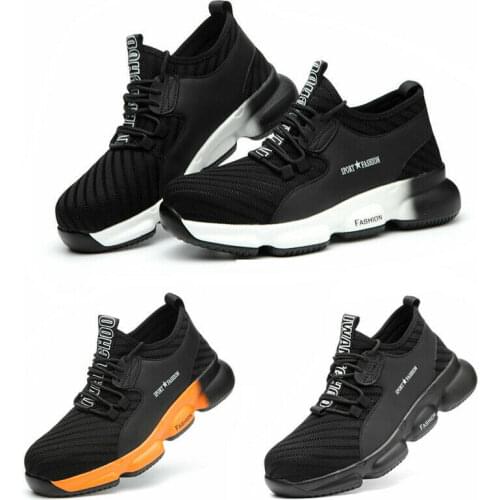 Direct Delivery Men And Women Steel Toe Air Safety Boots Indestructible Ryder Shoes Anti Puncture Breathable Work Shoes Sneakers