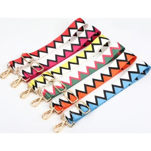 New handbags strap Serrated design national gold buckle canvas bag straps new trendy easy holding shoulder straps 30