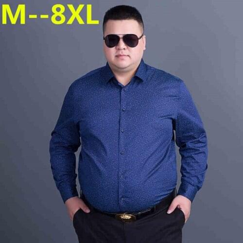 10XL 8XL 6XL Casual Shirts Men Fashion Long Sleeve plaid shirt camisa masculina Men Shirt Solid Color Shirt Male Brand Clothing