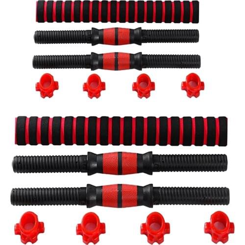 Dumbbell Bar Handle 1'' Barbell Built Extension Rod Adapter Coupler Collars