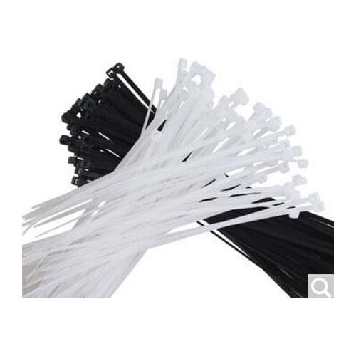 250Pcs/pack 8*350 400 450 500mm CE approved white black color Self-locking Plastic Nylon Cable Ties,Wire Zip Tie