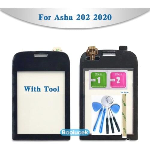 High Quality 2.4" For Nokia Asha 202 2020 Touch Screen Digitizer Sensor Outer Glass Lens Panel Black