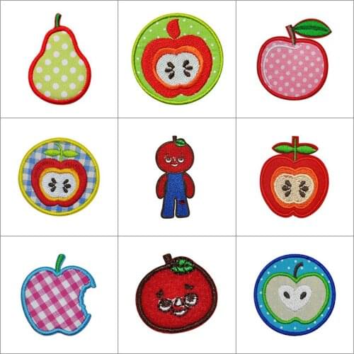 Cute Fruit Patch for Clothing Iron on Embroidered Sewing Applique Patches Sew on Fabric Badge DIY Apparel Accessories