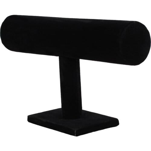 Stand Bracelet Chain Bangle Watch T-bar Rack Holder Display Jewelry Black