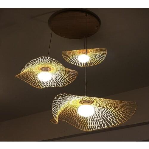 Led e27 Southeast Asia Iron Bamboo Handwork LED Lamp LED Light.Pendant Lights.Pendant Lamp.Pendant light For Dinning Room Store