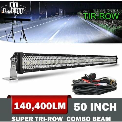 CO LIGHT 12D Super Brighter 936W 4x4 Led Bar Offroad 50inch 3-Rows Spot Flood Combo Beam Light Bar for Tractors Boat Niva Trucks