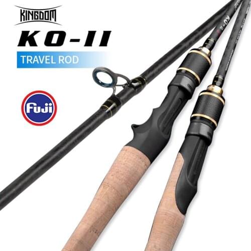 KINGDOM KO II Full FUJI Parts Spinning Casting Fishing Rod 1.8/1.98/2.13/2.28m Lure WT 1-40g Travel Rod for Saltwater Bass Rods