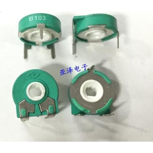 [VK] T Spain PT15-B10K B103 adjustable potentiometer horizontal elliptical hole adjustable resistance