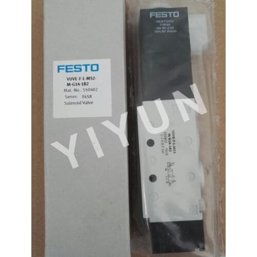 VUVE-F-L-M52-A-G14-3AB2 550423 VUVE-F-LP-B52-G18-1C1 15151002 VUVE-F-L-M52-M-G14-1B2 550402 FESTO Solenoid valve