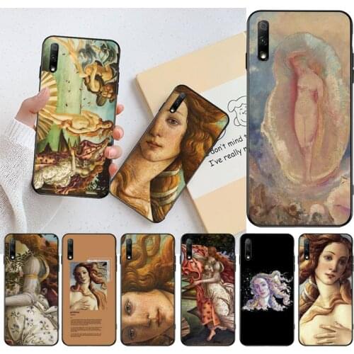 YJZFDYRM Art Paintings The Birth Of Venus Soft Rubber Phone Cover for Huawei Honor 30 20 10 9 8 8x 8c v30 Lite view pro