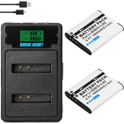 TYPE-C charger LI-50B LI 50B Battery for Olympus VR-340 1010 1020 1030SW Tough 6000 6020 8000 8010 MJU 1010 1020 TG 610 810 XZ-1