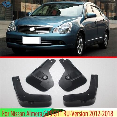 For Nissan Almera G15 G11 RU-Version 2012-2018 Bluebird Sylphy 06-14 Splash Guards Mudguards Fender 2013 2014 2015