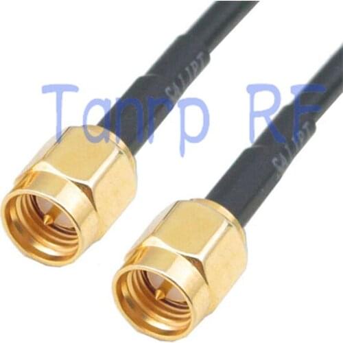 50CM Pigtail coaxial jumper cable RG174 extension cord 20in 20'' SMA male plug to SMA male RF straight adapter connector