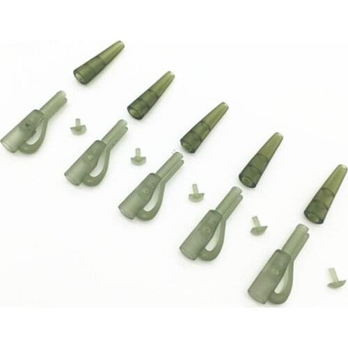 50* Carp Fishing Safety Lead Clips with Pins +Tail Rubber Tubes Carp Fishing Terminal Tackle Tool Soft Lure Baits