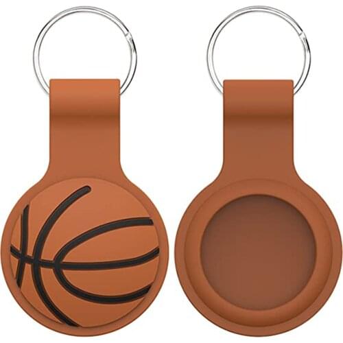 AirTag Tracker Protective Case Soft Silicone Creativity Cover with AirTag Wallet Keychain Hook AirTags Holder Sleeve Case