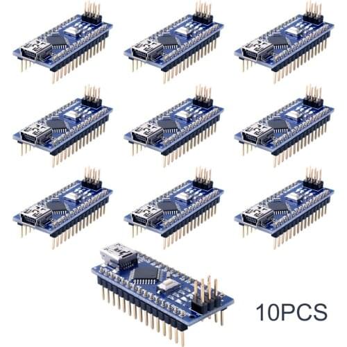 Promotion Funduino Nano 3.0 Atmega328 Controller Compatible Board for Arduino Module PCB Development Board without USB 10PCS/LOT