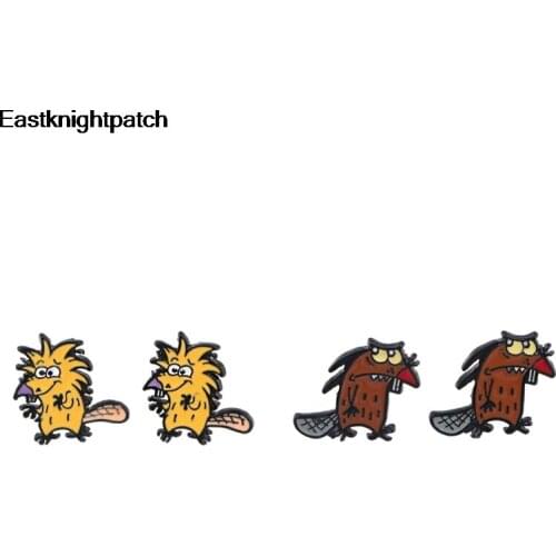 E1599 Fashion Anime Cartoon Beaver Earring Stud Earrings Women Girls Jewelry Unisex Birthday New Gifts