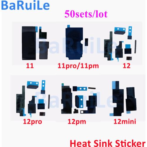 BaRuiLe 50set Heat Sink Sticker for iPhone 11 7 6 6S 8 Plus 6P 7G X XS Max XR Anti-Static Logic Board Dissipation Cooling Glue