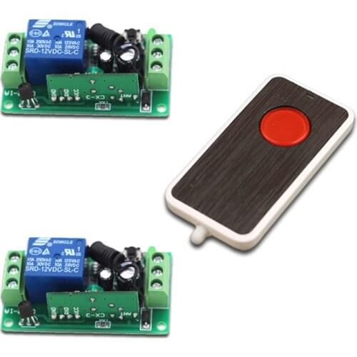 DC9V/12V/24V Wireless Remote Control Switch System 1CH 10A RF Relay Receiver 1 CH Remote Controller 315/433MHz