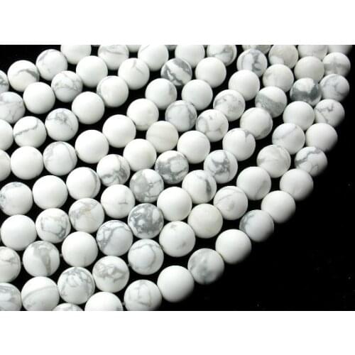 Sell 1 Strands Dull Polished Howlite Beads Matte Stone bead 6mm 8mm 10mm 12mm Matte Gem stone loose Beads,Frosted Beads