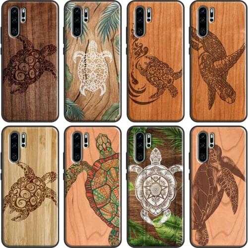Turtle Wood Pattern Case For Huawei Nova 5T P Smart 2019 P40 Lite P30 Pro P20 Mate 20 Lite Honor 10i 9X 8X