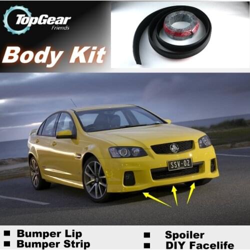 For Holden Commodore Bumper Lip Lips / TopGear Shop Spoiler For Car Tuning / TOPGEAR Body Kit + Strip
