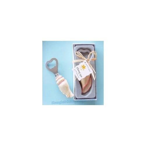 Hot sell 100pcs Unique Beach Wedding favor of Sea Shell Bottle Opener wedding souvenirs