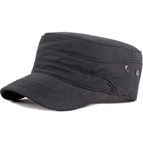 XdanqinX Adjustable Size Men Navy Cap Military Hats Fashion Brands Cap Sports Caps 2020 New Mens Simple Flat Cap Snapback Hat