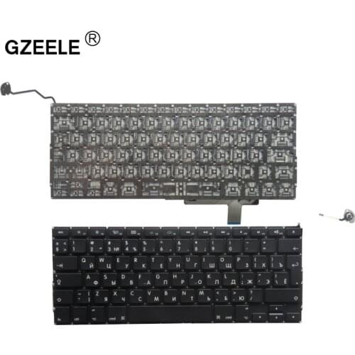 GZEELE New For Apple MacBook Pro A1297 MC024 MC725 MD311 MC311 MC226 MB064 RU Russian Laptop Keyboard 17 Inch'' black