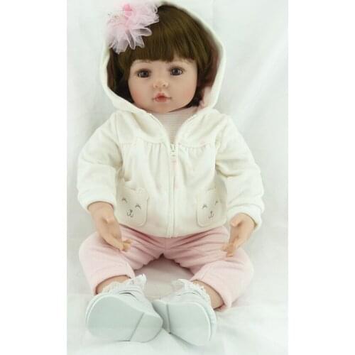 New High Quality 60cm Doll Silicone Reborn Handmade 24 Inch Bebe Reborn Babies Toys for Children Gift Juguetes Brinquedos