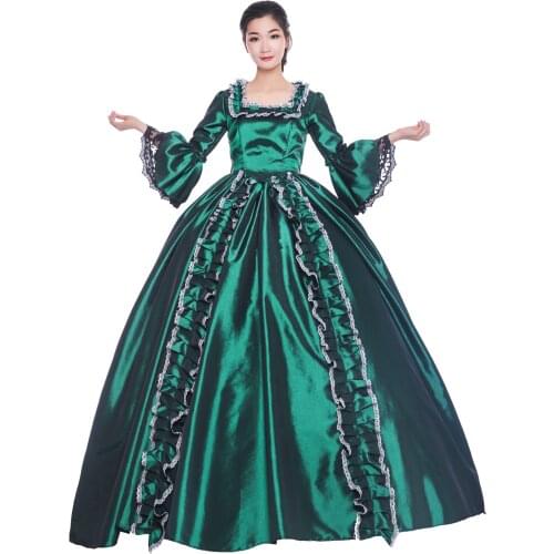 Top Sale Print Marie Antoinette Renaissance Dress Christmas Ball Gown Reenactment Renaissance Faire Outfits