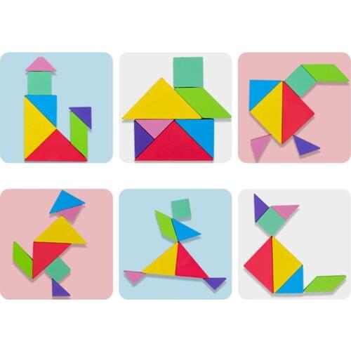Magnetic 3D Puzzle Jigsaw Tangram Game Montessori Learning Educational Drawing Board Games Toy Gift for Children Brain Tease