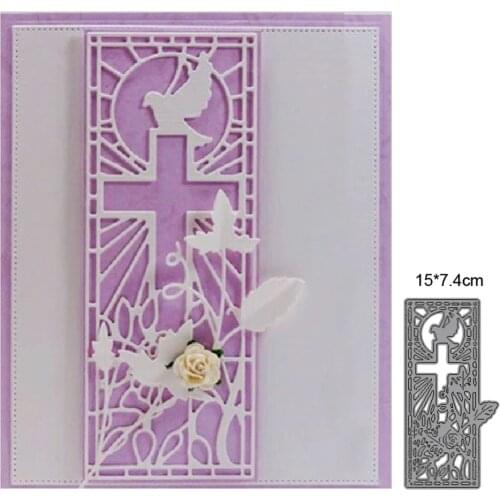 Metal Cutting Dies Cut Mold Cross Lace Rectangle Frame Decoration Scrapbook Paper Craft Knife Mould Blade Punch Stencils dies