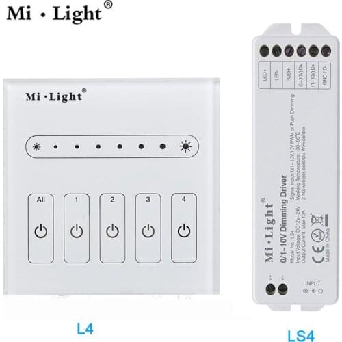 Mi light ac110v 220v 0~10V L4 LS4 Panel Dimmer use with wifi remote controller brightness adjust for single color led light