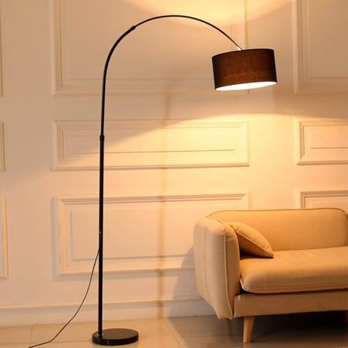 Nordic Fabric Fishing Sofa Lamp Led Floor Lamp Modern Living Room Home Decor Light Fixture Indoor Lighting Bedroom Bedside Lamp