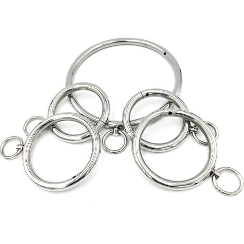 Stainless Steel Bdsm Tools Handcuffs for Sex Bdsm Collar Bondage Cuffs Set Sex Metal Restraints Adult Game Sex Toys for Couples