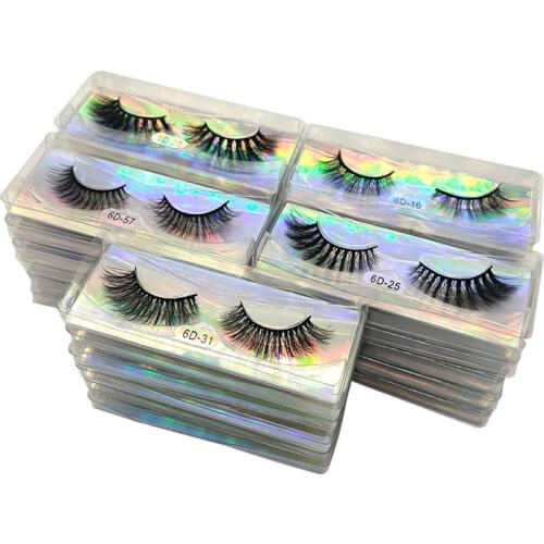 Mink eye lashes wholesale lash packaging boxes eyelashes false fluffy fake eyelashes package Makeup Kit Faux Cilios Bulk Lashes
