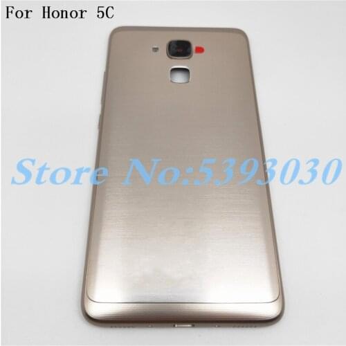 Original New 5.2 inches Metal Battery Housing Door Back Cover Case For Huawei Honor 5C + Volume Power Button +Camera Lens