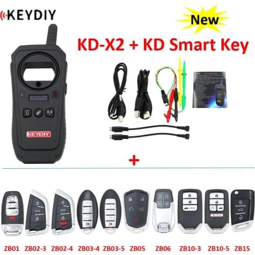 KEYDIY Original KD-X2 Remote Maker Unlocker Key Generator 96Bit 48 Transponder Chip Copier with KD Smart Key KD Data Collector