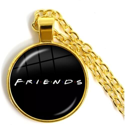 America TV Friends Show Pendant Necklace For Women 25mm Glass Cabochon Jewelry Christmas Gifts For Best Friends