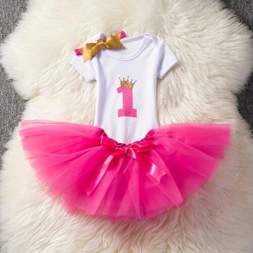 Tutu Dresses First Birthday Newborn Clothes Unicorn Baby Dress Baby Girls Outfit 1st Letter Printed Dress Party Toddler Costume
