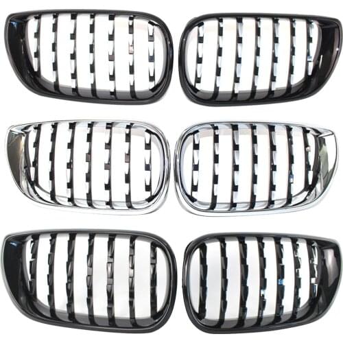 1 Pair of Car Front Kidney Grille Replace Fit for BMW 3 Series E46 4-door 2002, 2003, 2004, 2005