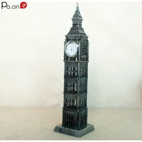 Advanced Alloy London Big Ben with Clock Mold Desk Table Decoration British Cathedral Souvenirs Creative Gifts 2021 Dropshipping