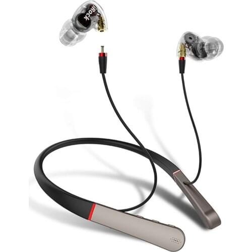 UNCJC HIFI Bluetooth Headphone Neckband Wireless Earphone Dual Drivers Earbuds Noise Isolation Pure Digital Drive System