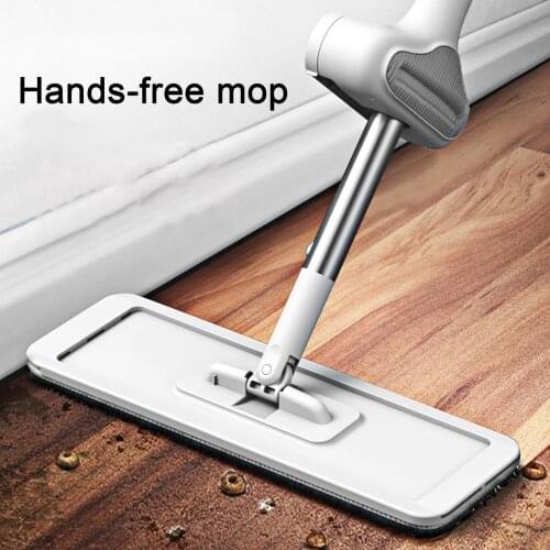 Household Rotatable Hands-Free Flat Mop Home Floor Kitchen Washing Tool Practical Household Dust Reusable Pads Cleaning tool