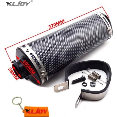 XLJOY 38mm Silence Exhaust Muffler Removable Silencer For 125cc -250cc Pit Dirt Motor Bike Quad ATV Motorcycle