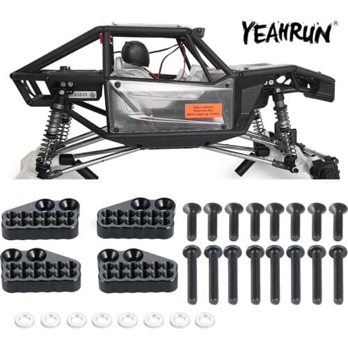 YEAHRUN 4Pcs CNC Aluminum Shock Damper Towers Mount for Axial SCX10-AXI03004 (Capra) 1/10 RC Crawler Car Upgrade Parts