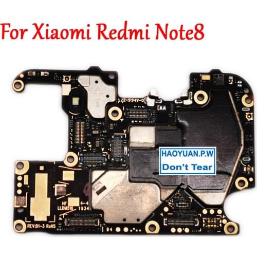 100% Tested Full Work Original Unlock Motherboard For Xiaomi Redmi Note8 Note 8 Logic Circuit Board Plate Mainboard